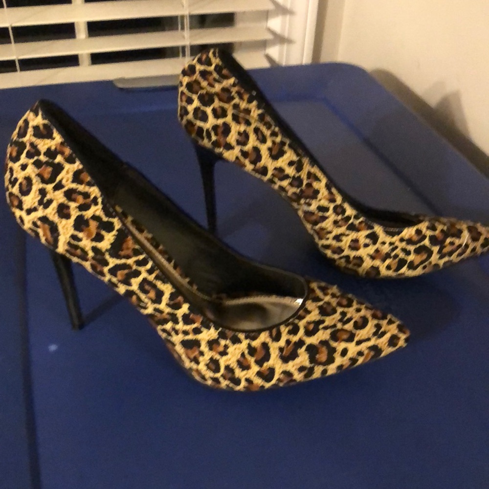 Leopard print high heel